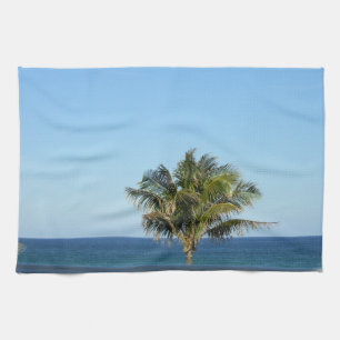 Tropical Palm Ocean Breeze Kitchen Art Design Tea Towel
