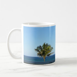 Tropical Palm Ocean Morning Glow Design Coffee Mug