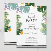 Tropical Palm Party Luau Adult Hawaiian Birthday