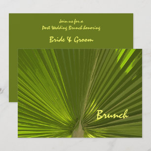Tropical Palm Post Wedding Brunch Invitation