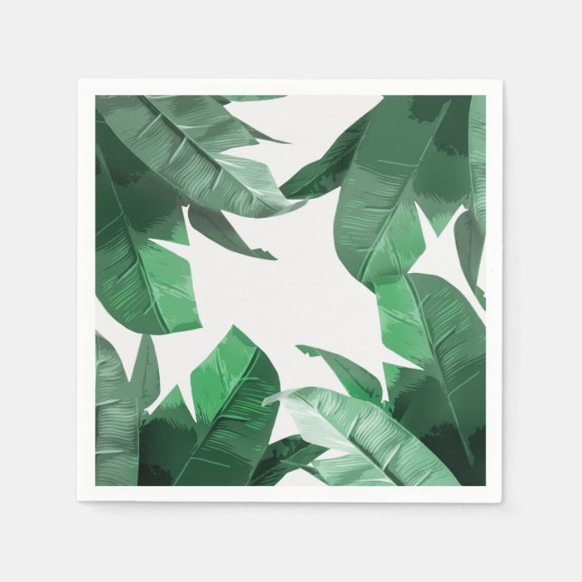 Tropical palm print napkins (Front)