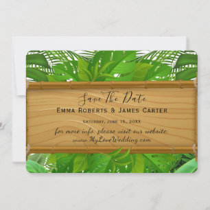 Tropical Palm Save the Date Card