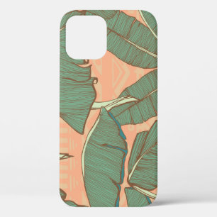 Tropical Palm: Seamless Leaf Background iPhone 12 Case