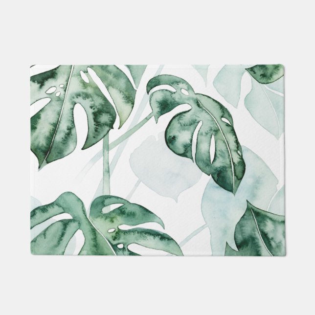 Tropical Palm Split Leaf Doormat (Front)
