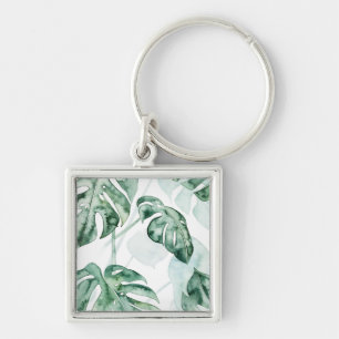 Tropical Palm Split Leaf Key Ring