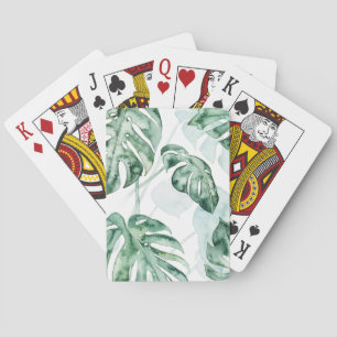 Tropical Palm Split Leaf Playing Cards