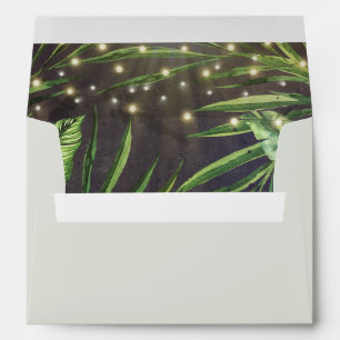 Tropical Palm String of Lights Beach Envelopes