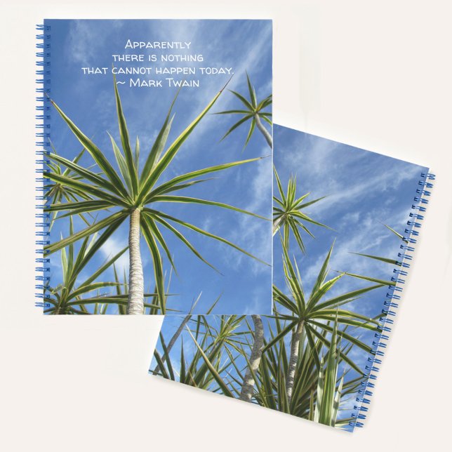Tropical Palm Tree against Blue Sky Notebook (Creator Uploaded)
