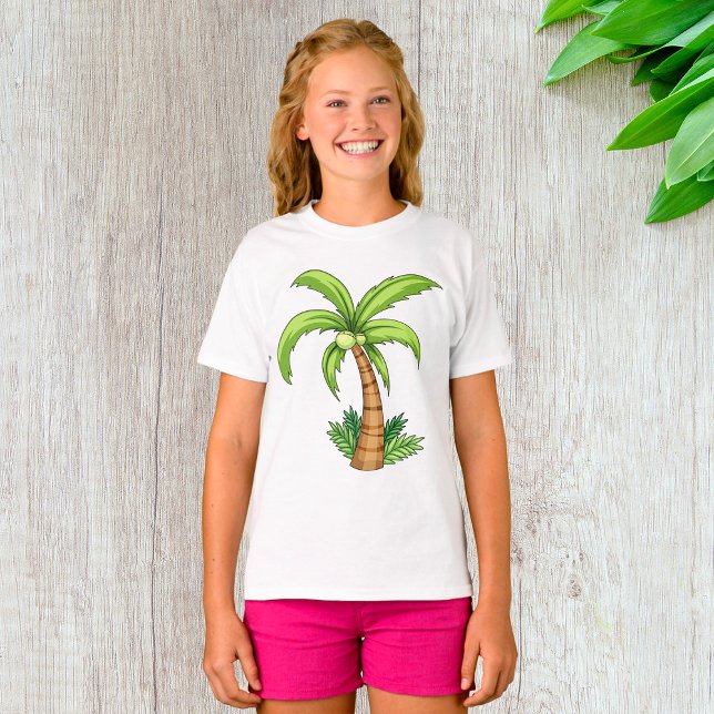 Tropical Palm Tree Beach and Island Vibes  T-Shirt (Creator Uploaded)