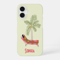Tropical Palm Tree Beach Girl Personalised Name