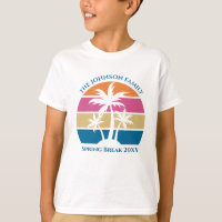 Tropical Palm Tree Beach Trip Sunset Custom Kids