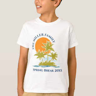 Tropical Palm Tree Beach Trip Sunset Cute Custom T-Shirt