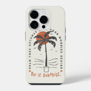 Tropical Palm Tree Beach Vibes Summer Sun Retro iPhone 14 Pro Case