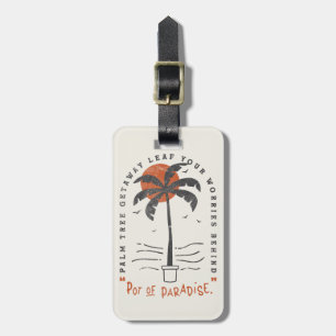 Tropical Palm Tree Beach Vibes Summer Sun Retro Luggage Tag