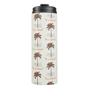 Tropical Palm Tree Beach Vibes Summer Sun Retro Thermal Tumbler