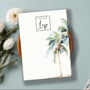 Tropical Palm Tree Blank Jewellery Display Logo Business Card