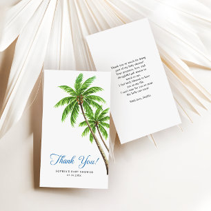Tropical Palm Tree Budget Thank You Card