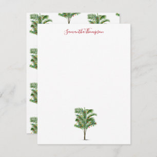 Tropical Palm Tree Christmas Tree Holiday Card