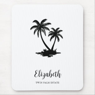 Tropical Palm Tree Coastal Personalized Mouse Mat
