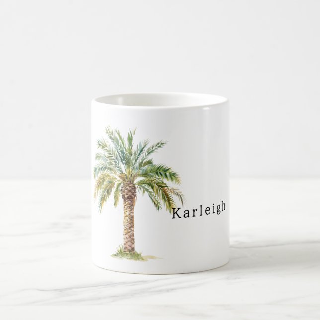 Tropical Palm Tree Coffee Mug (Center)