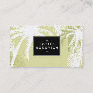 Tropical Palm Tree Designer Business Card Template