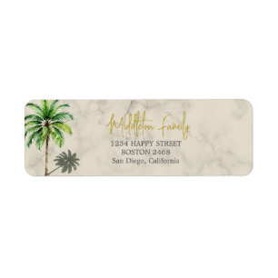 Tropical Palm Tree Elegant Creme Family