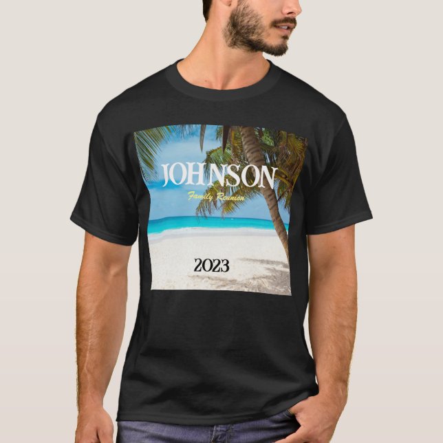 Tropical Palm Tree Family Reunion Tee- Customise T T-Shirt (Front)