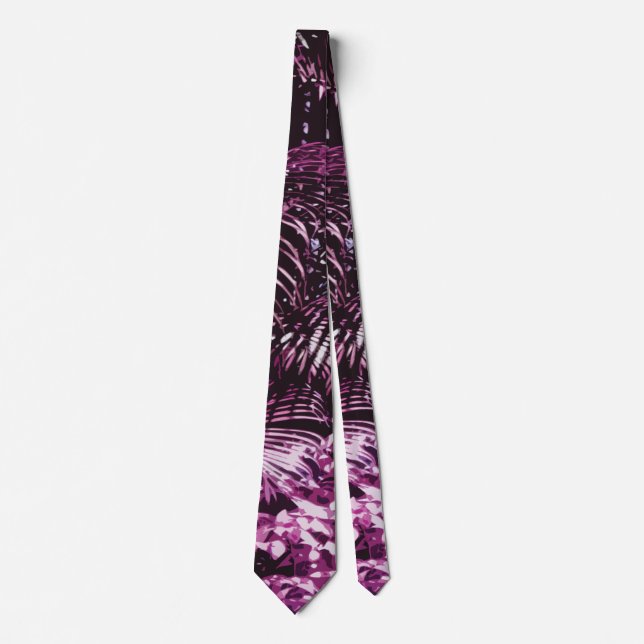 Tropical Palm Tree Fractal Modern Minimalist Tie (Front)