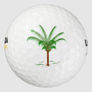 Tropical Palm Tree Golf Balls