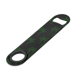 Tropical Palm Tree Green Contour Summer Vibes Art
