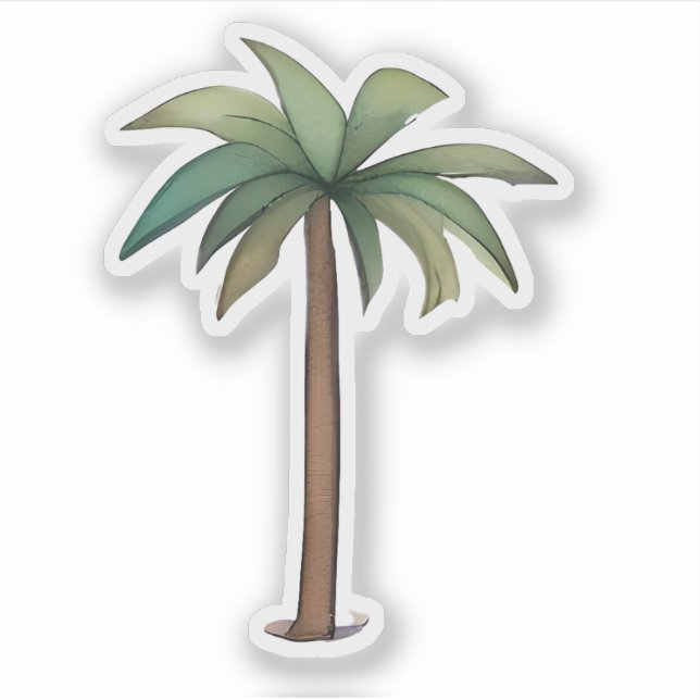 Tropical Palm Tree Illustration (Front)