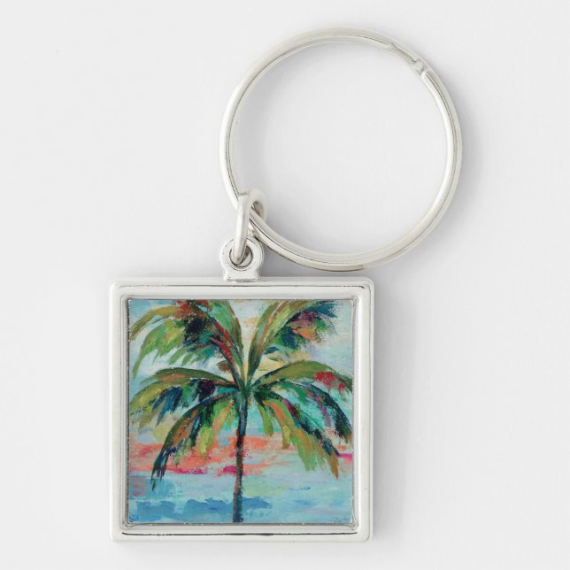 Tropical | Palm Tree Key Ring (Front)