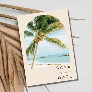 Tropical Palm Tree Key West Beach Wedding  Save The Date