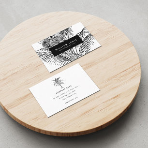 Tropical Palm Tree Leaves Business Card