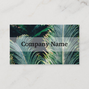 Tropical Palm Tree Leaves, Exotic Photograph Business Card