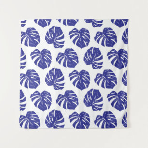 Tropical palm tree leaves pattern tapestry