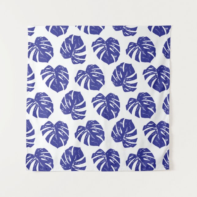 Tropical palm tree leaves pattern tapestry (Front)