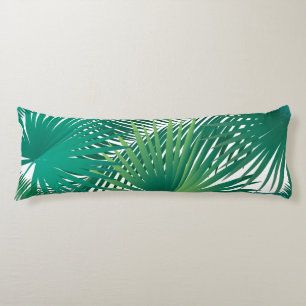 Tropical Palm Tree Leaves Pattern Watercolor Trend Body Cushion