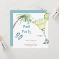 Tropical Palm Tree Margarita Pool Party