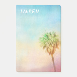 tropical palm tree nature art personalise custom post-it notes