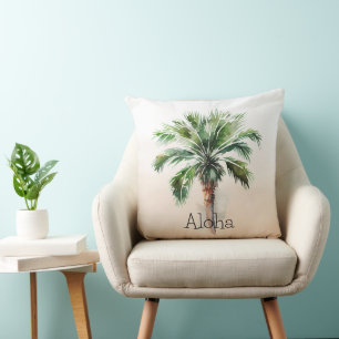 Tropical Palm Tree Ombre Cushion