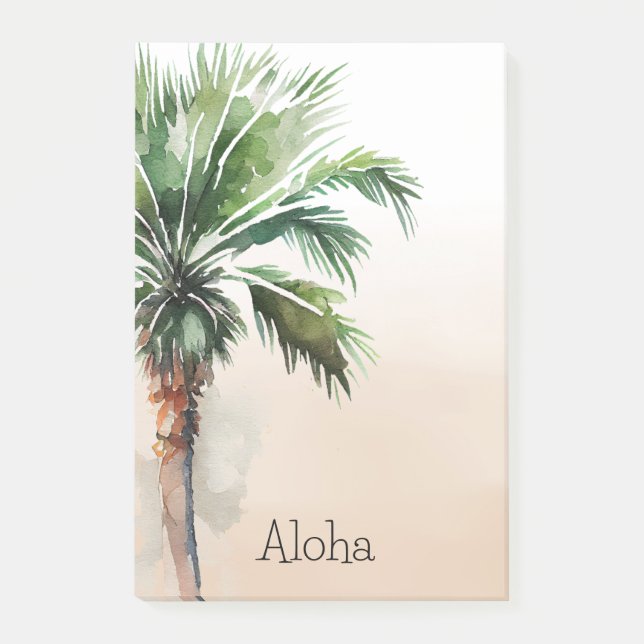 Tropical Palm Tree Ombre  Post-it Notes (Front)