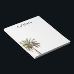 Tropical Palm Tree Personalised Name Notepad<br><div class="desc">Tropical Palm Tree personalised name</div>