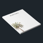 Tropical Palm Tree Personalised Name Notepad<br><div class="desc">Tropical Palm Tree personalised name</div>