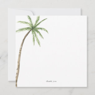 Tropical Palm Tree Personalised Square Thank You Card