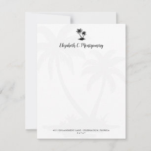 Tropical Palm Tree Personalised Stationery Card