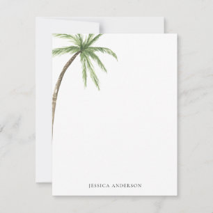 Tropical Palm Tree Personalised Thank You Card