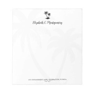 Tropical Palm Tree Personalized Notepad