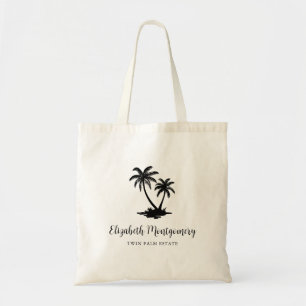 Tropical Palm Tree Personalized Tote Bag