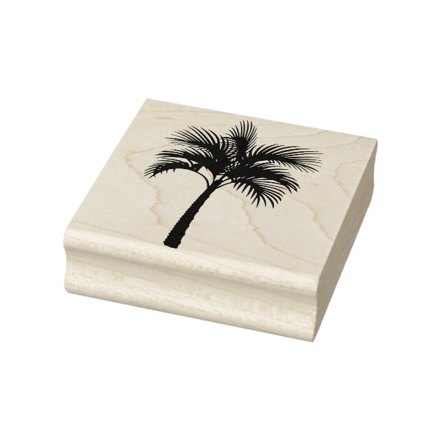Tropical Palm Tree Silhouette Rubber Stamp (Stamp)